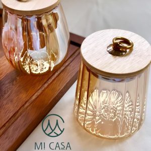 Amber Glass Canister