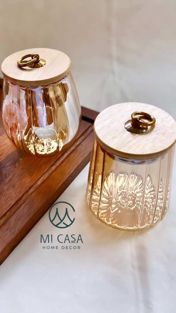 Amber Glass Canister