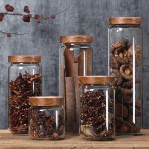Stackable Glass Canister Container