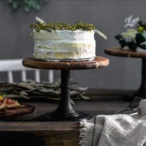 Acacia Wooden Cake Stand
