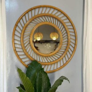 The Rattan Sunburst Mirror
