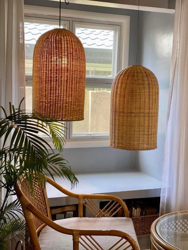 Dome Wicker Pendant Lamp - Image 3