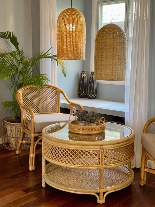Dome Wicker Pendant Lamp - Image 2