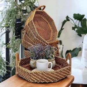 Solihiya Octagon Serving Tray
