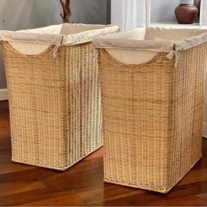 Wicker Laundry Baskets with Linings