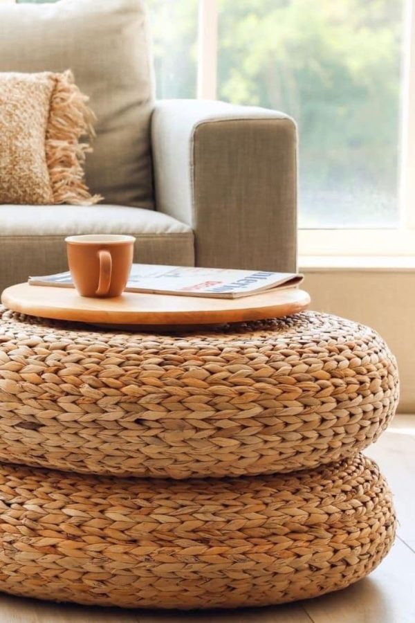 Straw Ottoman - Image 3