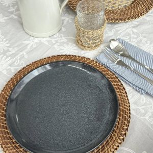 BLACK SPECKLED PLATE