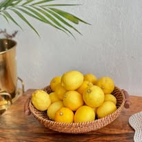 ROUND RATTAN FRUIT BASKET