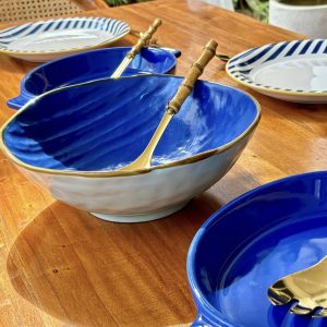 TWOTONE BLUE SERVING BOWL