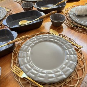 GRAY BAGUA PLATE
