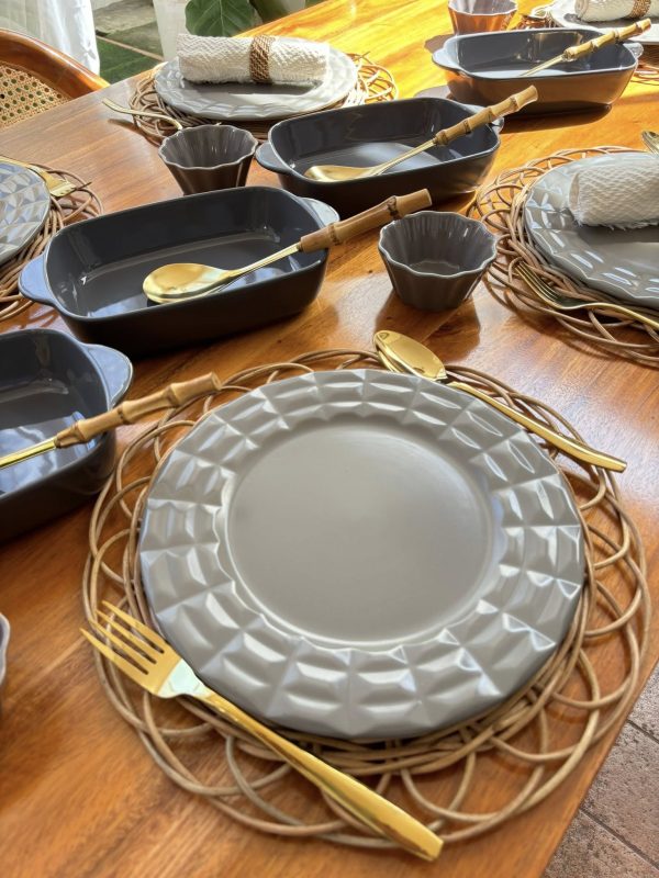 GRAY BAGUA PLATE
