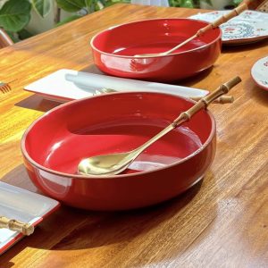 RED SERVING BOWL