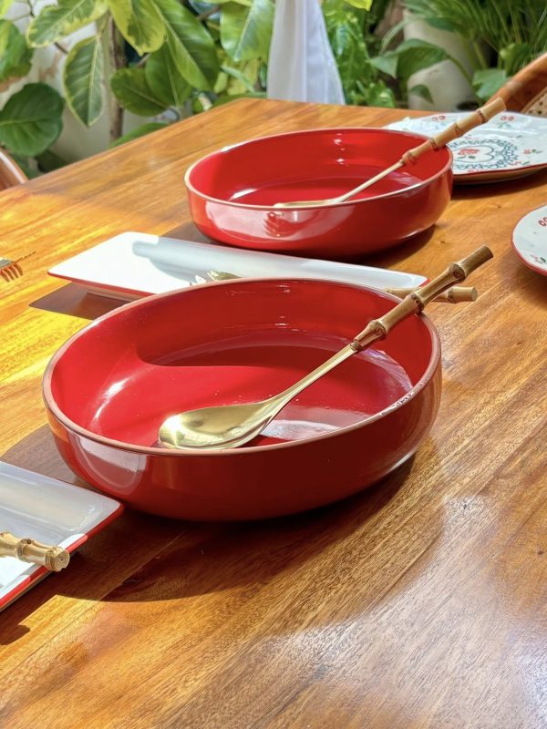 RED SERVING BOWL