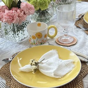 YELLOW PLATE W/ WHITE RIM